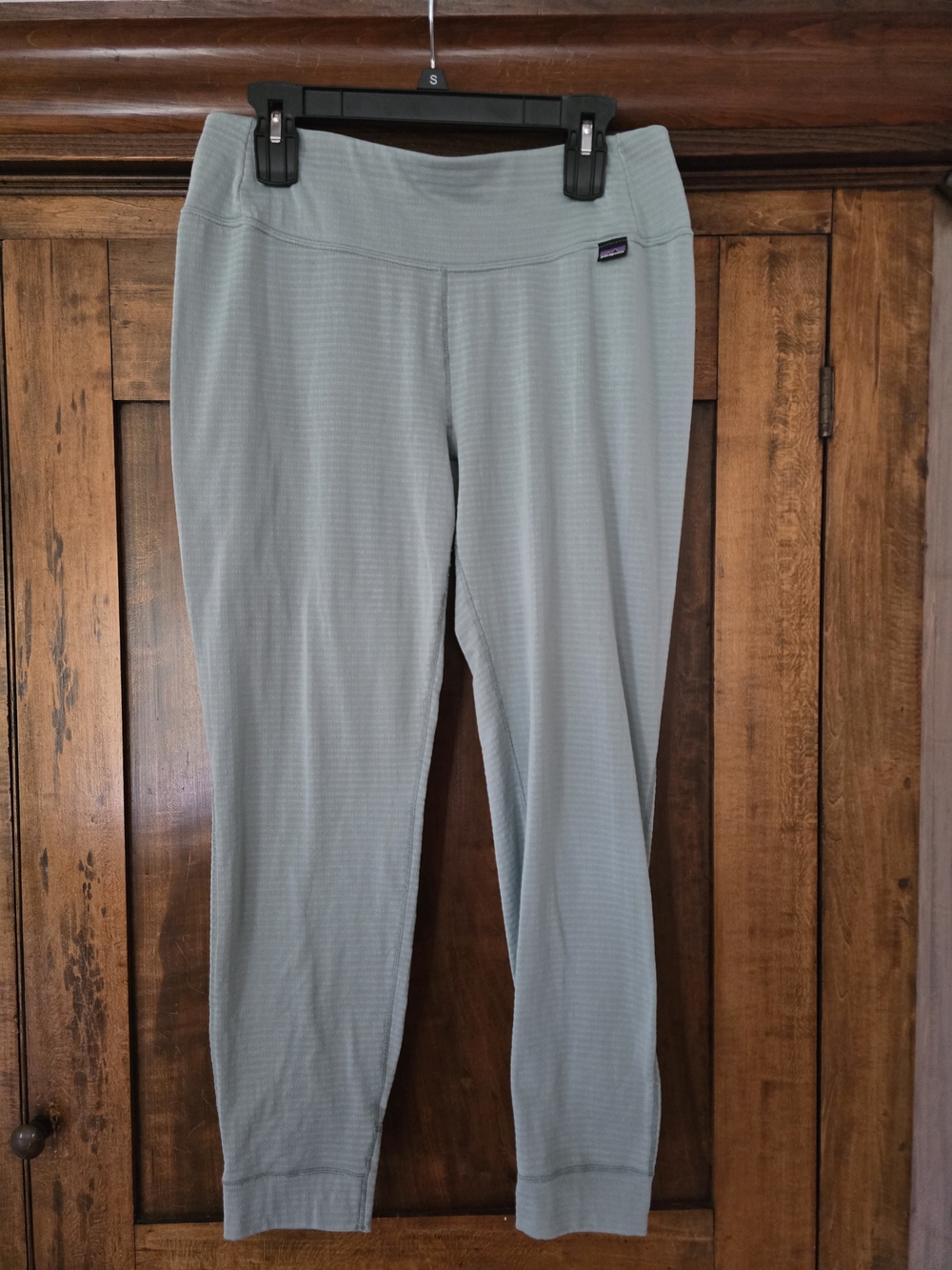 O Patagonia Light Blue Women's Capilene Performance Leggings